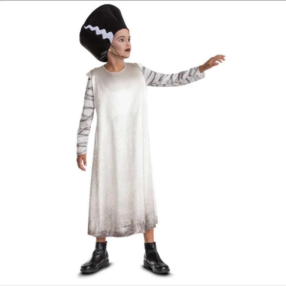 Bride of Frankenstein Child Costume Sz small 4/6x